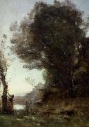 Jean Baptiste Camille  Corot appelskord i ariccia oil